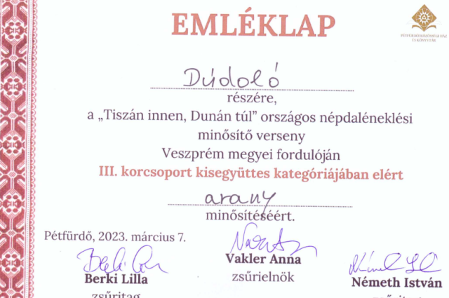 Népzenei Verseny Pétfürdő